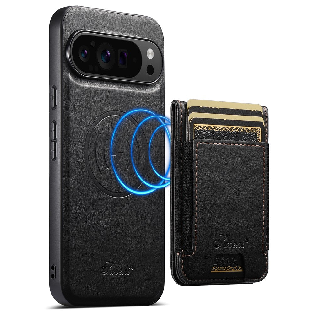 SUTENI For Google Pixel 10 Pro XL Case Compatible with MagSafe Card Holder Kickstand Phone Cover