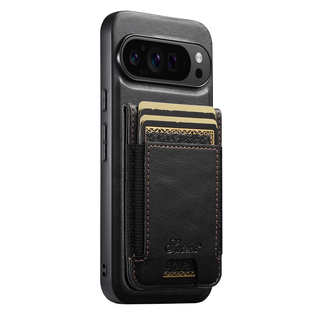 SUTENI For Google Pixel 9 Pro XL Case Compatible with MagSafe Card Holder Kickstand Phone Cover