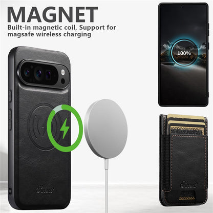 SUTENI For Google Pixel 9 Pro XL Case Compatible with MagSafe Card Holder Kickstand Phone Cover