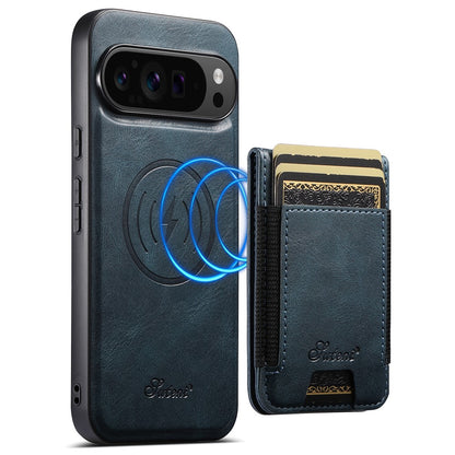 SUTENI For Google Pixel 9 Pro XL Case Compatible with MagSafe Card Holder Kickstand Phone Cover