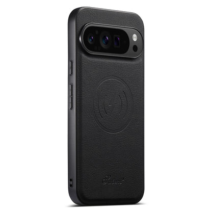 SUTENI H19 For Google Pixel 10 / 10 Pro Magnetic Case Card Holder Kickstand Litchi Texture Leather Back Cover