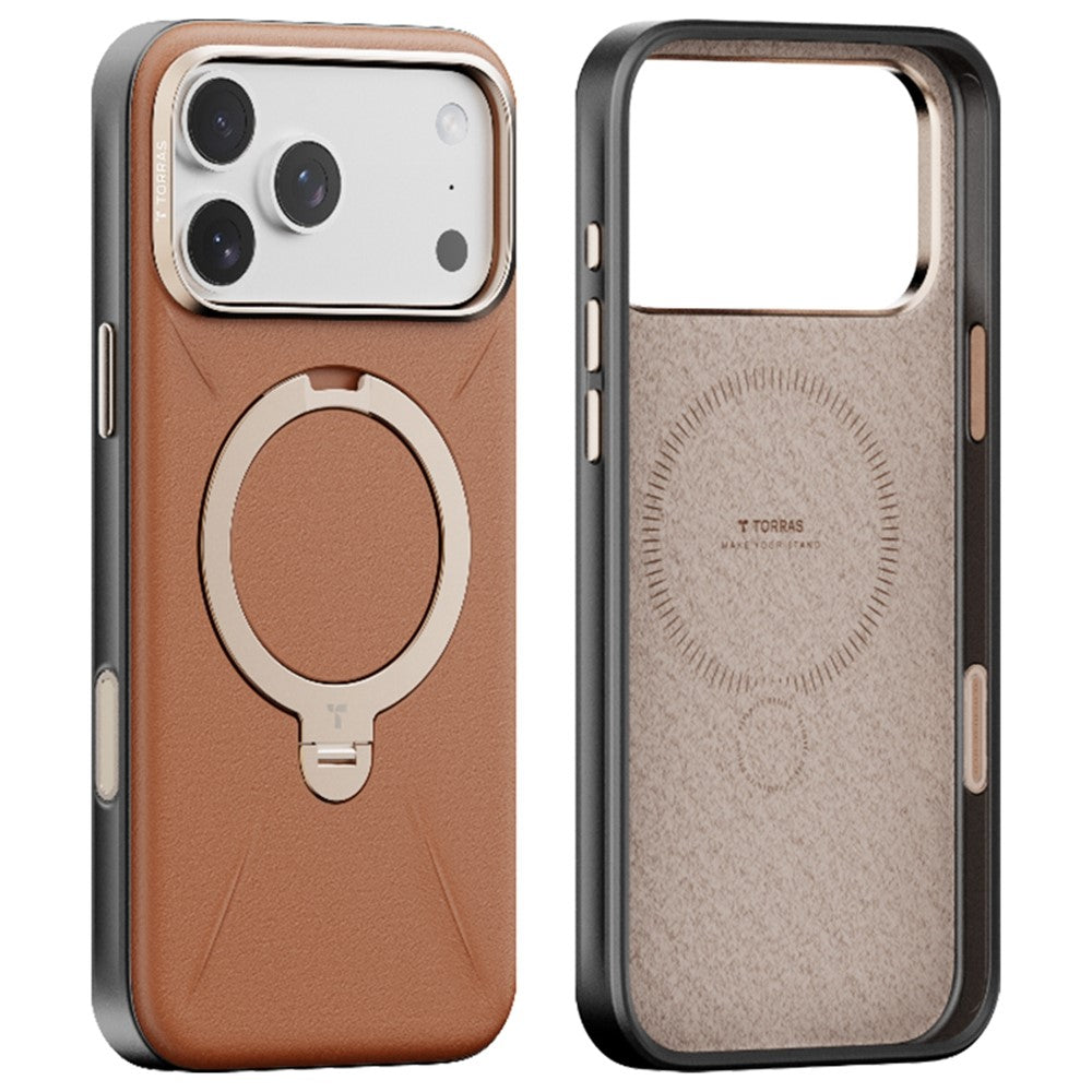 TORRAS Ostand Q PRO Leather iPhone 17 Pro & Pro Max Case