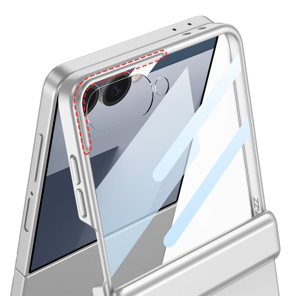 GKK For Samsung Galaxy Z Flip7 5G Magnetic Case Hinge Protection PC Phone Cover with HD Rear Screen Protector
