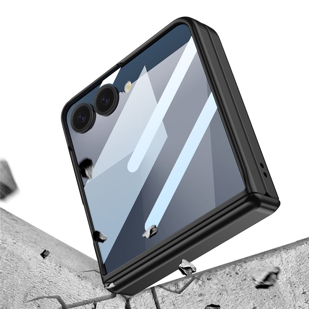 GKK For Samsung Galaxy Z Flip7 5G Magnetic Case Hinge Protection PC Phone Cover with HD Rear Screen Protector