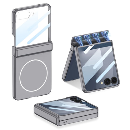 GKK For Samsung Galaxy Z Flip7 5G Magnetic Case Hinge Protection PC Phone Cover with HD Rear Screen Protector