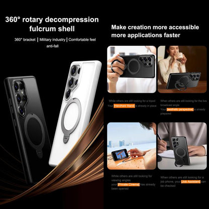 Gear-Style Stress Relief 360 Rotation Holder MagSafe Phone Case, For Samsung Galaxy S25 5G, For Samsung Galaxy S25+ 5G, For Samsung Galaxy S25 Ultra 5G