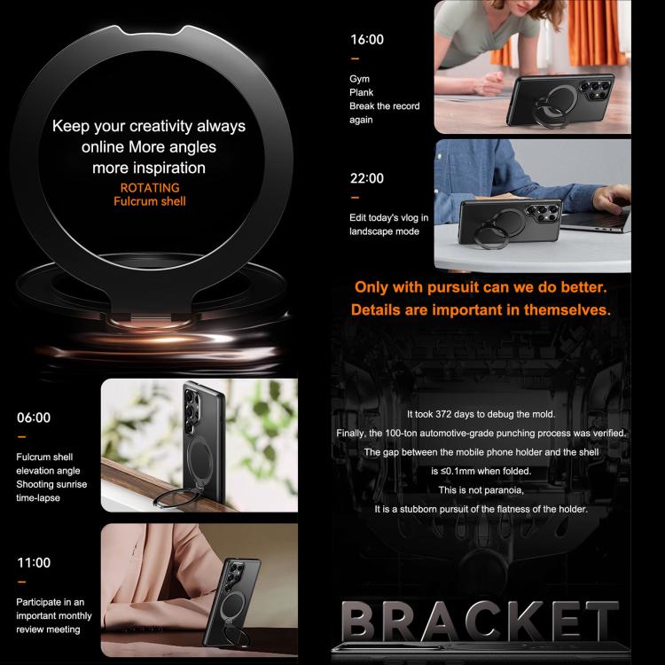 Gear-Style Stress Relief 360 Rotation Holder MagSafe Phone Case, For Samsung Galaxy S25 5G, For Samsung Galaxy S25+ 5G, For Samsung Galaxy S25 Ultra 5G