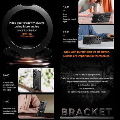 Gear-Style Stress Relief 360 Rotation Holder MagSafe Phone Case, For Samsung Galaxy S25 5G, For Samsung Galaxy S25+ 5G, For Samsung Galaxy S25 Ultra 5G