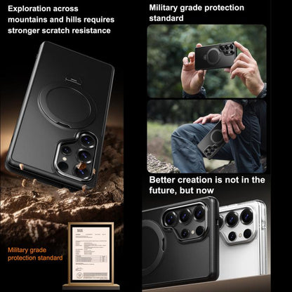 Gear-Style Stress Relief 360 Rotation Holder MagSafe Phone Case, For Samsung Galaxy S25 5G, For Samsung Galaxy S25+ 5G, For Samsung Galaxy S25 Ultra 5G