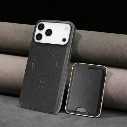 Kalebol Slim MagSafe Ring Magnetic Card Bag Leather Phone Case
