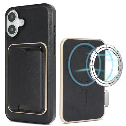 Kalebol Slim MagSafe Ring Magnetic Card Bag Leather Phone Case